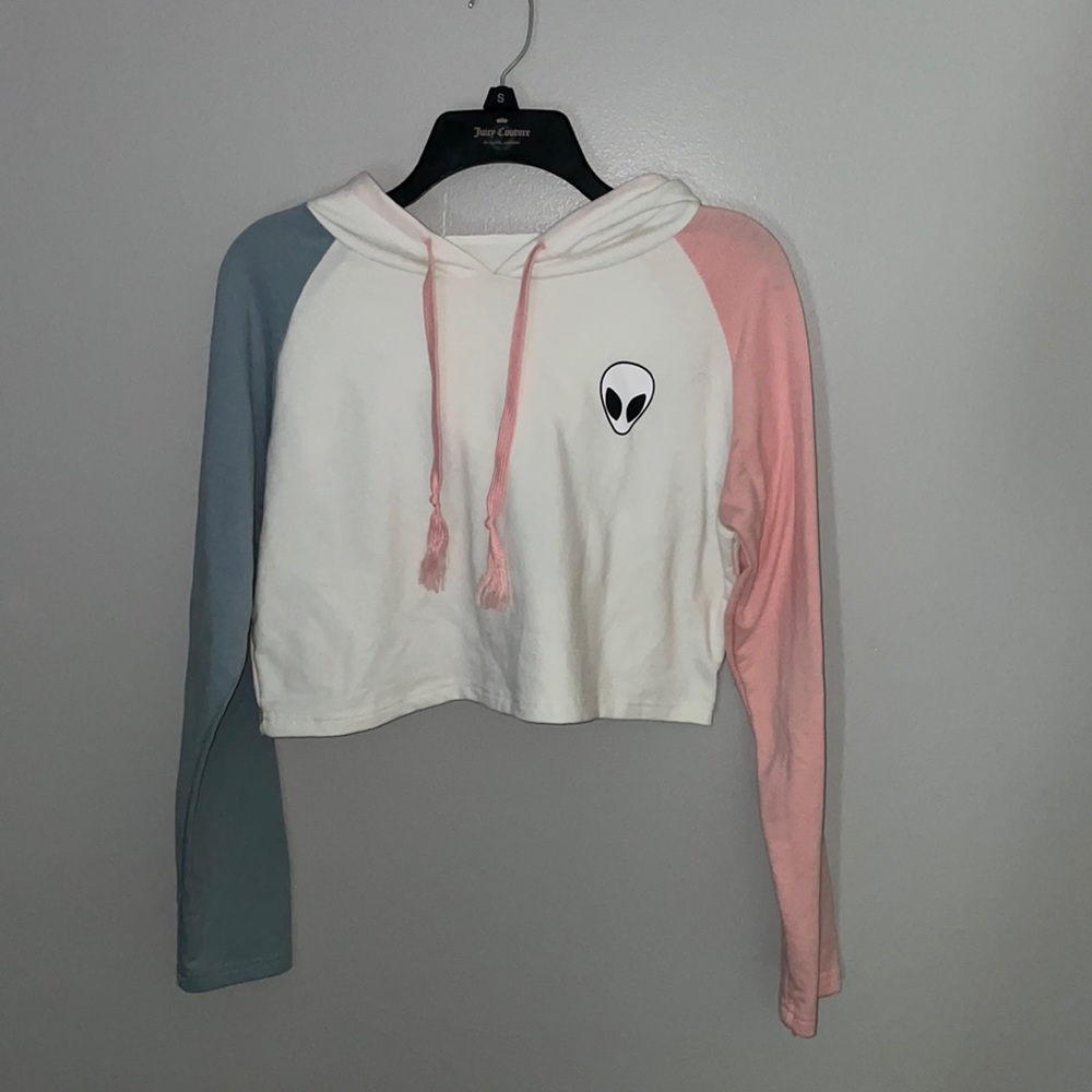 alien cropped hoodie